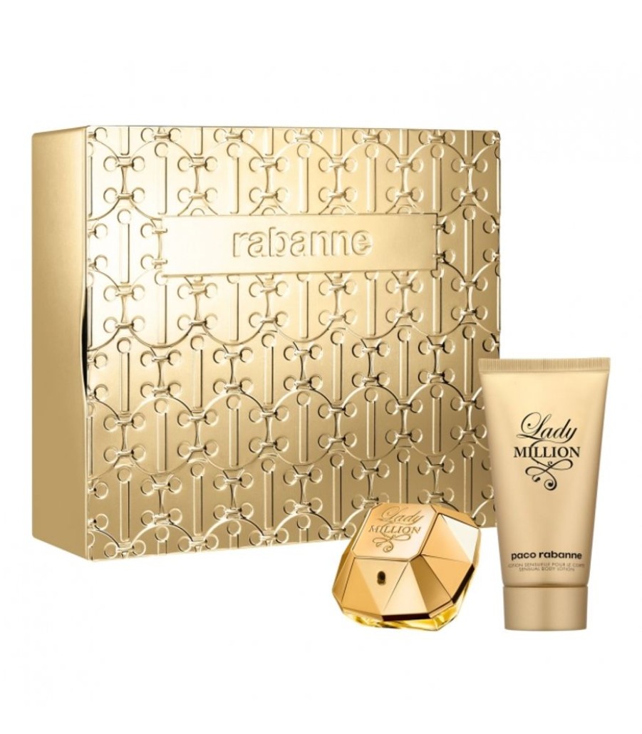 Coffrets Paco Rabanne | LADY MILLIONCoffret Eau de parfum 50ml et lait pour le corps 75 ml