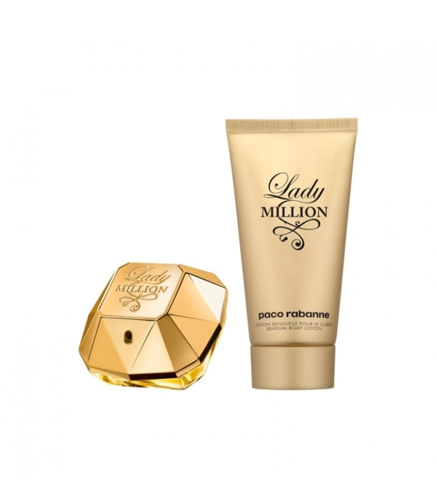 Coffrets Paco Rabanne | LADY MILLIONCoffret Eau de parfum 50ml et lait pour le corps 75 ml