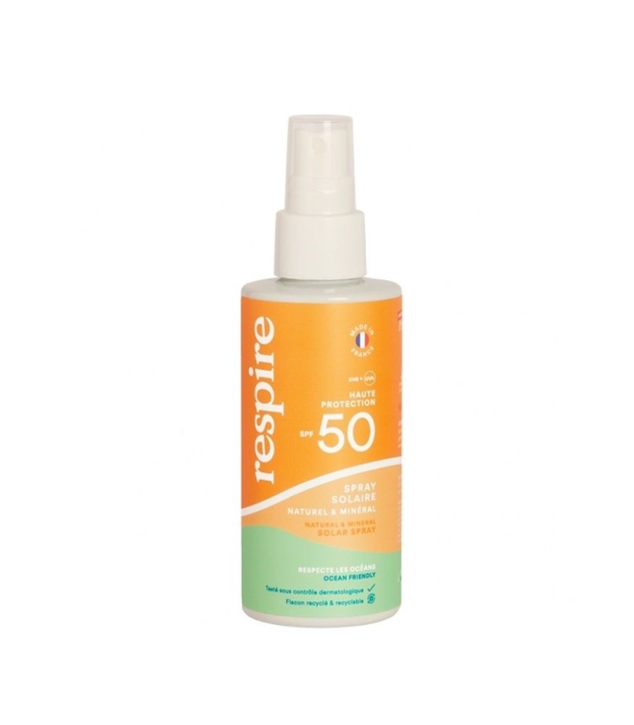 Soins Corps Respire | SUN CARERESPIRE Spray solaire naturel & minéral SPF 50