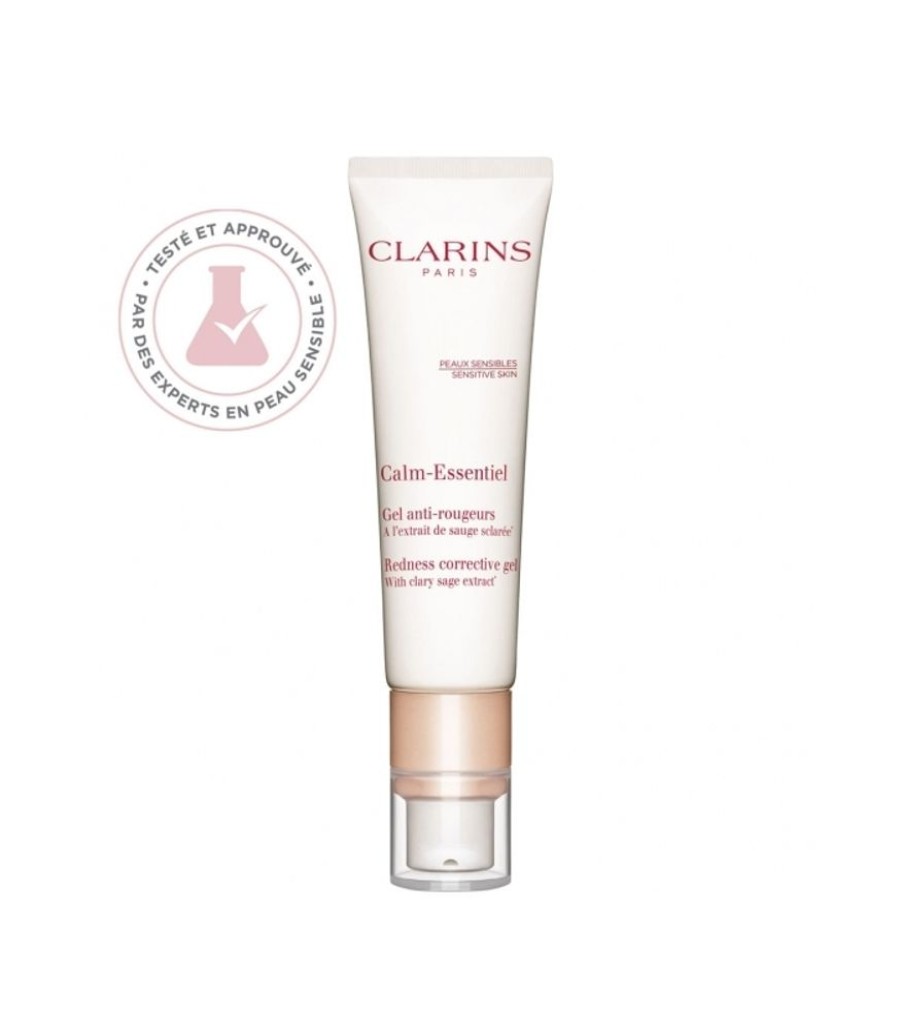 Soins Visage Clarins | CALM-ESSENTIEL GEL ANTI-ROUGEURSA l’extrait de sauge sclarée*