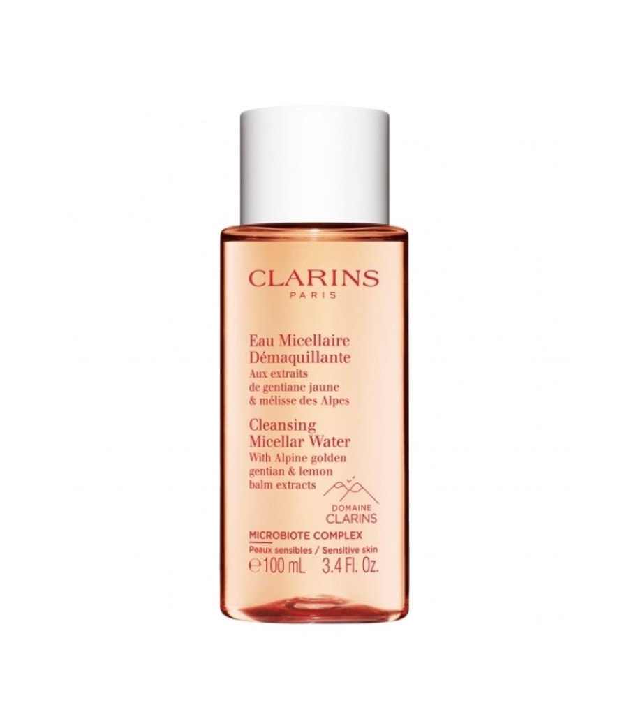 Soins Visage Clarins | EAU MICELLAIRE DEMAQUILLANTEAux extraits de gentiane jaune & mélisse des Alpes