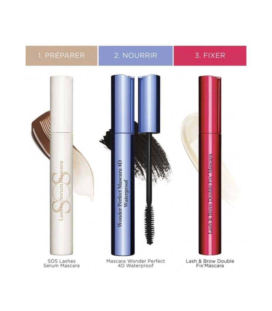 Maquillage Clarins | WONDER PERFECT MASCARA 4D WATERPROOFLes 4 dimensions d'un regard parfait