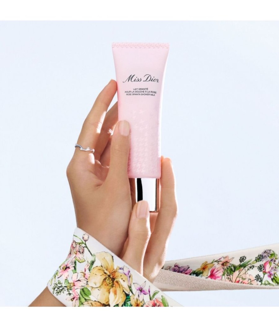 Soins Corps Dior | MISS DIORLait Granité pour la douche à la rose - Purifie et Hydrate