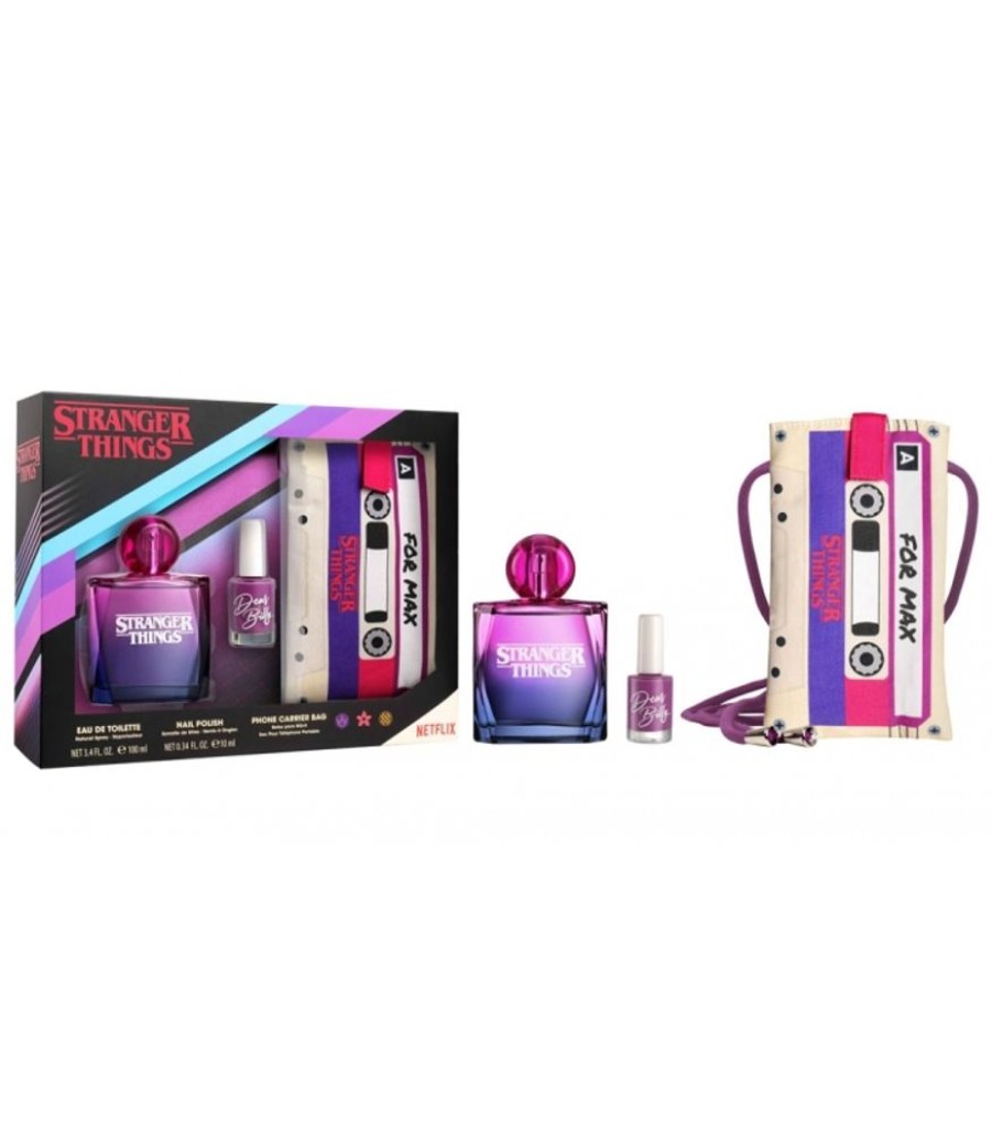 Coffrets Netflix | STRANGER THINGSCoffret Eau de toilette vapo 100 ml + vernis à ongles + pochette téléphone portable