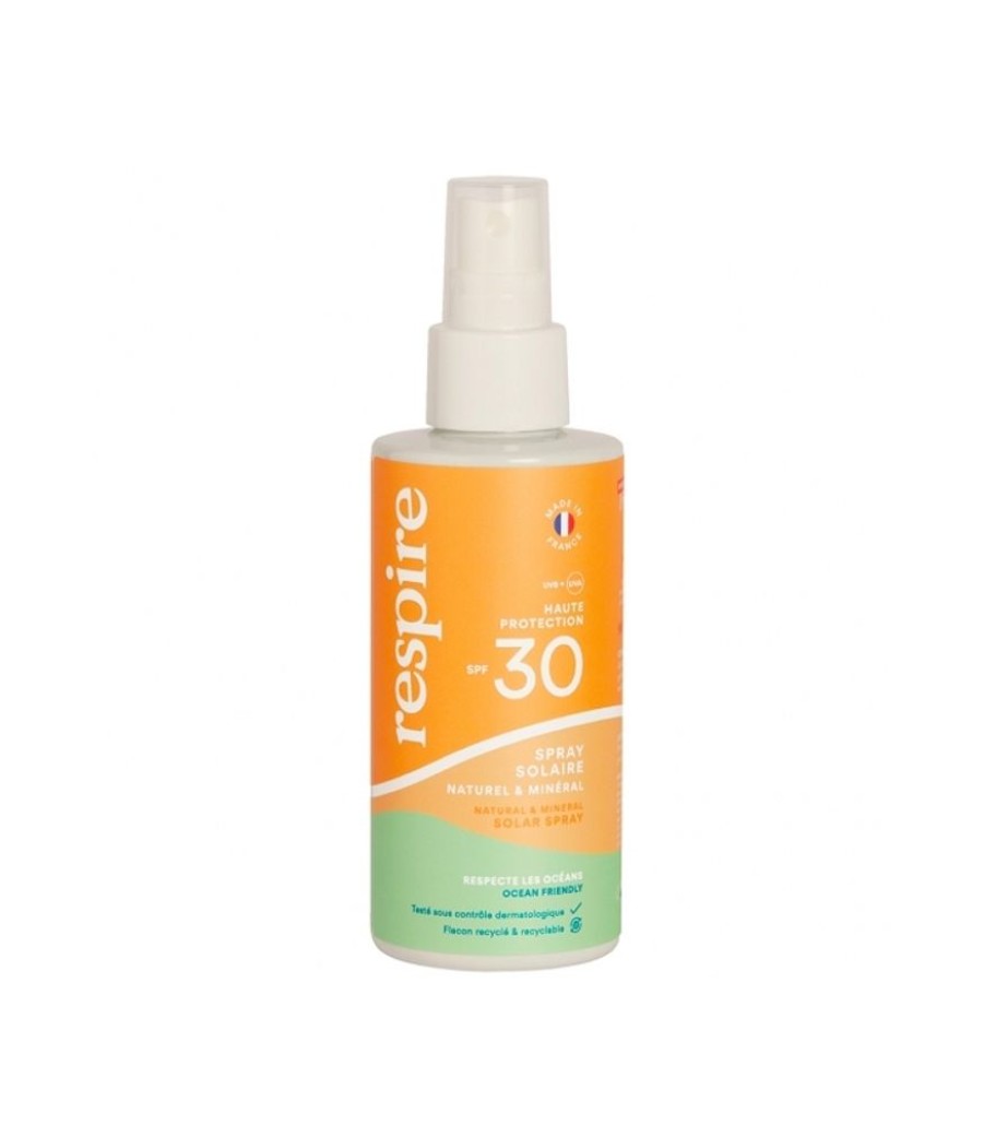 Soins Corps Respire | SUN CARERESPIRE Spray solaire naturel & minéral SPF 30